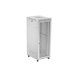 19" VOLNĚ STOJÍCÍ RACKOVÁ SKŘÍŇ 42U/800X1000 (FLAT PACK) SE SÍŤOVANÝMI DVEŘMI LCD ŠEDÁ