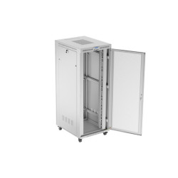 19" VOLNĚ STOJÍCÍ RACKOVÁ SKŘÍŇ 42U/800X1000 (FLAT PACK) SE SÍŤOVANÝMI DVEŘMI LCD ŠEDÁ