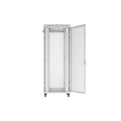 19" VOLNĚ STOJÍCÍ RACKOVÁ SKŘÍŇ 42U/800X1000 (FLAT PACK) SE SÍŤOVANÝMI DVEŘMI LCD ŠEDÁ