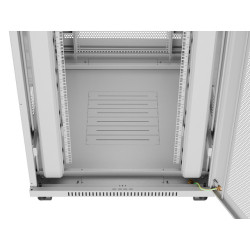 19" VOLNĚ STOJÍCÍ RACKOVÁ SKŘÍŇ 42U/800X1000 (FLAT PACK) SE SÍŤOVANÝMI DVEŘMI LCD ŠEDÁ
