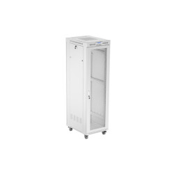 19" VOLNĚ STOJÍCÍ RACKOVÁ SKŘÍŇ 42U/600X800 (FLAT PACK) SE SÍŤOVANÝMI DVEŘMI LCD ŠEDÁ