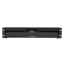 19" ZÁSUVKA 2U/483X360MM MAX. NOSNOST DO 90 KG 4BODOVÁ MONTÁŽ ČERNÁ