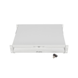 19" ZÁSUVKA 2U/483X360MM MAX. NOSNOST DO 90 KG 4BODOVÁ MONTÁŽ ŠEDÝ