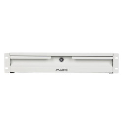 19" ZÁSUVKA 2U/483X360MM MAX. NOSNOST DO 90 KG 4BODOVÁ MONTÁŽ ŠEDÝ