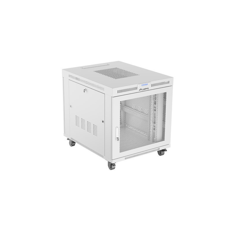 RACKOVÁ SKŘÍŇ 19" VOLNĚ STOJÍCÍ 15U/800X1000 (FLAT PACK) SE SÍŤOVÝMI DVEŘMI LCD ŠEDÁ