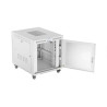 RACKOVÁ SKŘÍŇ 19" VOLNĚ STOJÍCÍ 15U/800X1000 (FLAT PACK) SE SÍŤOVÝMI DVEŘMI LCD ŠEDÁ