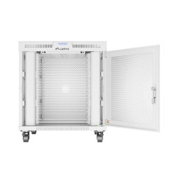 RACKOVÁ SKŘÍŇ 19" VOLNĚ STOJÍCÍ 15U/800X1000 (FLAT PACK) SE SÍŤOVÝMI DVEŘMI LCD ŠEDÁ