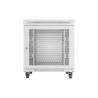 RACKOVÁ SKŘÍŇ 19" VOLNĚ STOJÍCÍ 15U/800X1000 (FLAT PACK) SE SÍŤOVÝMI DVEŘMI LCD ŠEDÁ