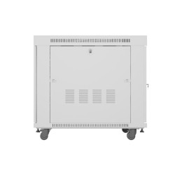 RACKOVÁ SKŘÍŇ 19" VOLNĚ STOJÍCÍ 15U/800X1000 (FLAT PACK) SE SÍŤOVÝMI DVEŘMI LCD ŠEDÁ
