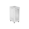RACKOVÁ SKŘÍŇ 19" VOLNĚ STOJÍCÍ 27U/600X800 (FLAT PACK) SE SÍŤOVANÝMI DVEŘMI LCD ŠEDÁ