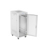 RACKOVÁ SKŘÍŇ 19" VOLNĚ STOJÍCÍ 27U/600X800 (FLAT PACK) SE SÍŤOVANÝMI DVEŘMI LCD ŠEDÁ
