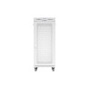 RACKOVÁ SKŘÍŇ 19" VOLNĚ STOJÍCÍ 27U/600X800 (FLAT PACK) SE SÍŤOVANÝMI DVEŘMI LCD ŠEDÁ