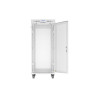 RACKOVÁ SKŘÍŇ 19" VOLNĚ STOJÍCÍ 27U/600X800 (FLAT PACK) SE SÍŤOVANÝMI DVEŘMI LCD ŠEDÁ