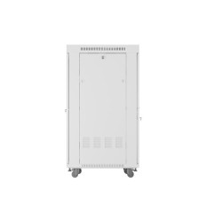 RACKOVÁ SKŘÍŇ 19" VOLNĚ STOJÍCÍ 27U/600X800 (FLAT PACK) SE SÍŤOVANÝMI DVEŘMI LCD ŠEDÁ