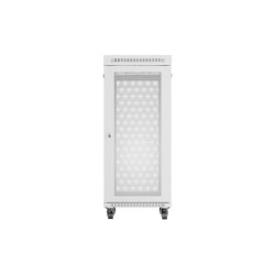 RACKOVÁ SKŘÍŇ 19" VOLNĚ STOJÍCÍ 27U/600X800 (FLAT PACK) SE SÍŤOVANÝMI DVEŘMI LCD ŠEDÁ