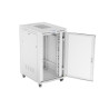 RACKOVÁ SKŘÍŇ 19" VOLNĚ STOJÍCÍ 27U/800X1000 (FLAT PACK) SE SÍŤOVÝMI DVEŘMI LCD ŠEDÁ