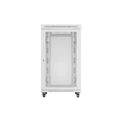 RACKOVÁ SKŘÍŇ 19" VOLNĚ STOJÍCÍ 27U/800X1000 (FLAT PACK) SE SÍŤOVÝMI DVEŘMI LCD ŠEDÁ