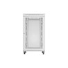 RACKOVÁ SKŘÍŇ 19" VOLNĚ STOJÍCÍ 27U/800X1000 (FLAT PACK) SE SÍŤOVÝMI DVEŘMI LCD ŠEDÁ