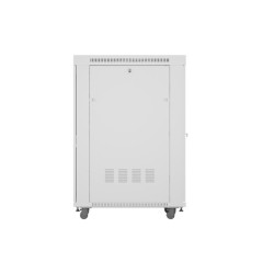 RACKOVÁ SKŘÍŇ 19" VOLNĚ STOJÍCÍ 27U/800X1000 (FLAT PACK) SE SÍŤOVÝMI DVEŘMI LCD ŠEDÁ