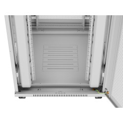 RACKOVÁ SKŘÍŇ 19" VOLNĚ STOJÍCÍ 27U/800X1000 (FLAT PACK) SE SÍŤOVÝMI DVEŘMI LCD ŠEDÁ