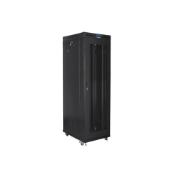 19" VOLNĚ STOJÍCÍ RACKOVÁ SKŘÍŇ 42U/800X800 (FLAT PACK) SE SÍŤOVÝMI DVEŘMI LCD ČERNÁ
