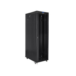 19" VOLNĚ STOJÍCÍ RACKOVÁ SKŘÍŇ 42U/600X1200 (FLAT PACK) S PROSKLENÝMI DVEŘMI LCD ČERNÁ