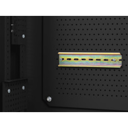 19" RACKOVÁ SKŘÍŇ PRO MONTÁŽ NA STĚNU 6U+3U/540X200 NÍZKOPROFILOVÁ ČERNÁ  (SMONTOVANÁ)