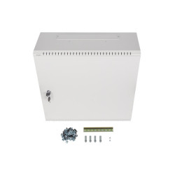 19" RACKOVÁ SKŘÍŇ PRO MONTÁŽ NA STĚNU 6U+3U/540X200 NÍZKOPROFILOVÁ ŠEDÁ  (SMONTOVANÁ)