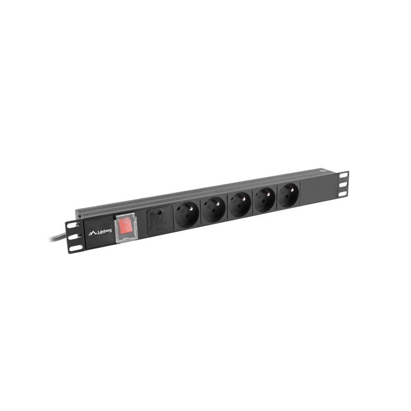 NAPÁJECÍ DISTRIBUČNÍ JEDNOTKA (PDU) 19" 1U 16A 2M 5X FRANCOUZSKÉ ZÁSUVKY ČERNÁ NAPÁJECÍ DISTRIBUČNÍ JEDNOTKA (PDU) 19" 1U 16A 2M 5X FRANCOUZSKÉ ZÁSUVKY ČERNÁ