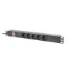 NAPÁJECÍ DISTRIBUČNÍ JEDNOTKA (PDU) 19"  1U 16A 2M 5X SCHUKO ZÁSUVKY ČERNÁ