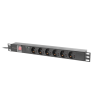 NAPÁJECÍ DISTRIBUČNÍ JEDNOTKA (PDU) 19"  1U 16A 2M 6X SCHUKO ZÁSUVKY ČERNÁ