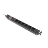 NAPÁJECÍ DISTRIBUČNÍ JEDNOTKA (PDU) 19"  1U 16A 2M 6X SCHUKO ZÁSUVKY ČERNÁ