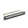 PATCH PANEL 12 PORTŮ 1U 19" FTP PRO MODULY KEYSTONE ČERNÝ  V2