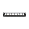 PATCH PANEL 12 PORTŮ 1U 19" FTP PRO MODULY KEYSTONE ČERNÝ  V2