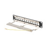 PATCH PANEL 12 PORTŮ 1U 19" FTP PRO MODULY KEYSTONE ČERNÝ  V2