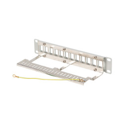 PATCH PANEL 12 PORTŮ 1U 19" FTP PRO MODULY KEYSTONE ŠEDÝ  V2
