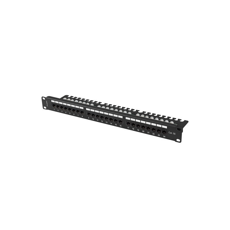 PATCH PANEL 24 PORTŮ 1U 19" CAT.5E UTP S POLICÍ ČERNÝ PATCH PANEL 24 PORTŮ 1U 19" CAT.5E UTP S POLICÍ ČERNÝ