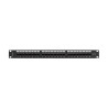 PATCH PANEL 24 PORTŮ 1U 19" CAT.5E UTP S POLICÍ ČERNÝ