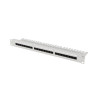 PATCH PANEL 24 PORTŮ 1U 19" CAT.6 UTP S POLICÍ ŠEDÝ