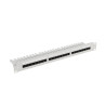 PATCH PANEL 24 PORTŮ 1U 19" CAT.6 UTP S POLICÍ ŠEDÝ