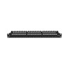 PATCH PANEL 24 PORTŮ 1U 19" CAT.6A UTP S POLICÍ ČERNÝ