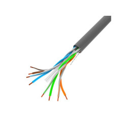 LAN KABEL CAT.6 UTP 100M PEVNÝ CU ŠEDÝ CPR