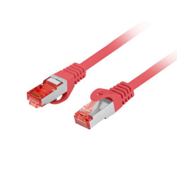 PATCHCORD CAT.6 S/FTP LSZH CU 15M ČERVENÝ