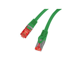 PATCHCORD CAT.6 S/FTP LSZH CU 0,25M ZELENÝ