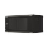 RACKOVÁ SKŘÍŇ 19" NÁSTĚNNÁ 4U/540X350 (FLAT PACK) S PROSKLENÝMI DVEŘMI ČERNÁ