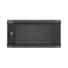 RACKOVÁ SKŘÍŇ 19" NÁSTĚNNÁ 4U/540X350 (FLAT PACK) S PROSKLENÝMI DVEŘMI ČERNÁ
