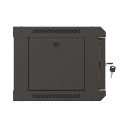 RACKOVÁ SKŘÍŇ 19" NÁSTĚNNÁ 4U/540X350 (FLAT PACK) S PROSKLENÝMI DVEŘMI ČERNÁ
