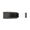RACKOVÁ SKŘÍŇ 19" NÁSTĚNNÁ 4U/540X350 (FLAT PACK) S PROSKLENÝMI DVEŘMI ČERNÁ
