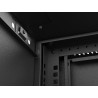 RACKOVÁ SKŘÍŇ 19" NÁSTĚNNÁ 4U/540X350 (FLAT PACK) S PROSKLENÝMI DVEŘMI ČERNÁ