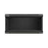 RACKOVÁ SKŘÍŇ 19" NÁSTĚNNÁ 4U/540X350 (FLAT PACK) S PROSKLENÝMI DVEŘMI ČERNÁ